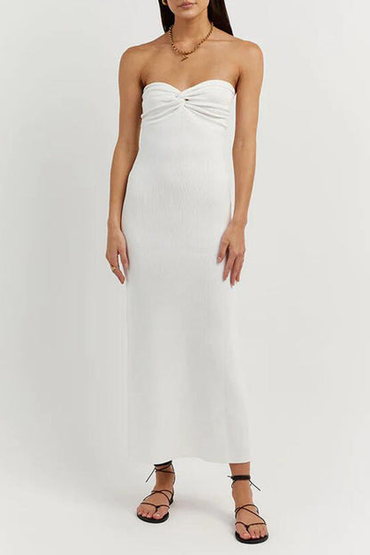 Asymmetrical Strapless One Step Skirt Dresses(11 Colors)