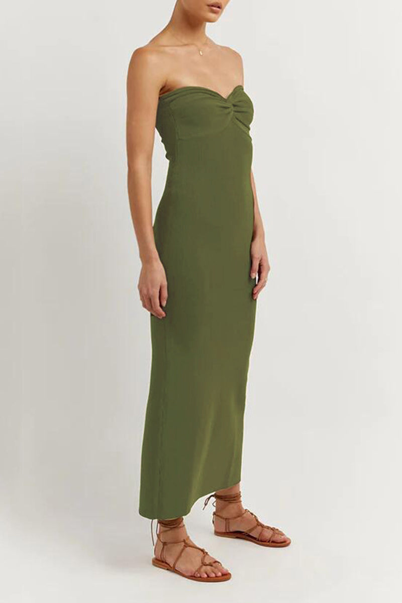 Asymmetrical Strapless One Step Skirt Dresses(11 Colors)