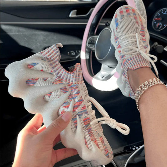 Sportswear Patchwork Frenulum Round Comfortable Out Door Sport Shoes Gj0055