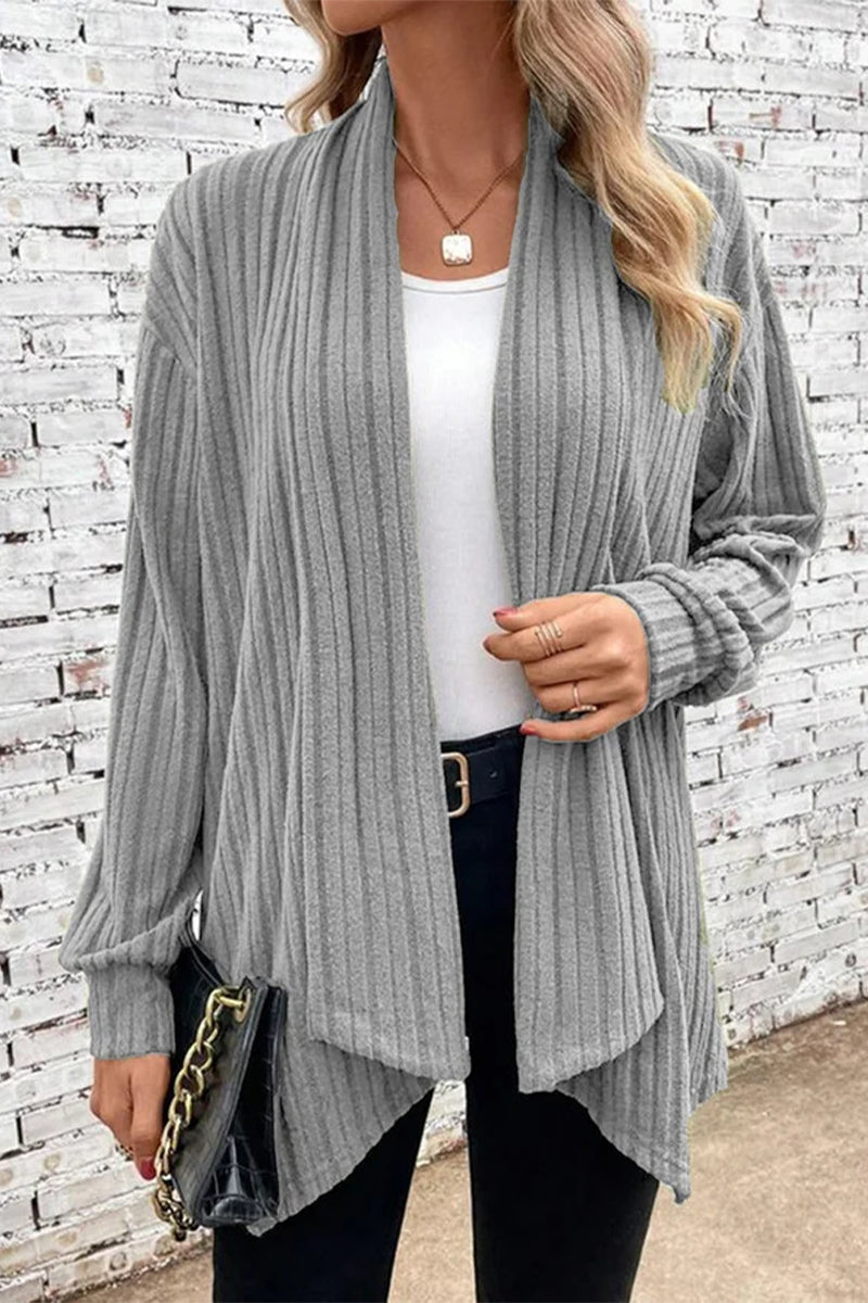 Asymmetrical Cardigan Collar Outerwear(6 Colors)