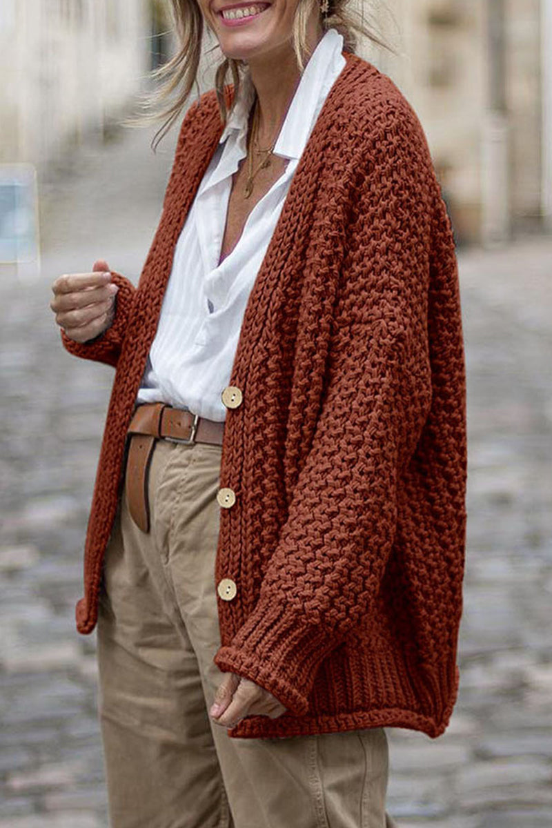 Simplicity Buttons Cardigan Collar Outerwear(3 Colors)