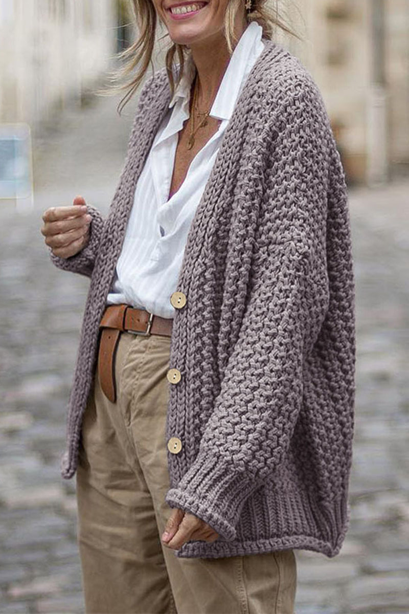 Simplicity Buttons Cardigan Collar Outerwear(3 Colors)
