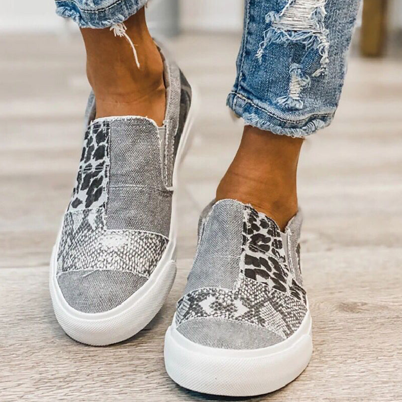 Daily Patchwork Printing Round Comfortable Out Door Flats Shoes