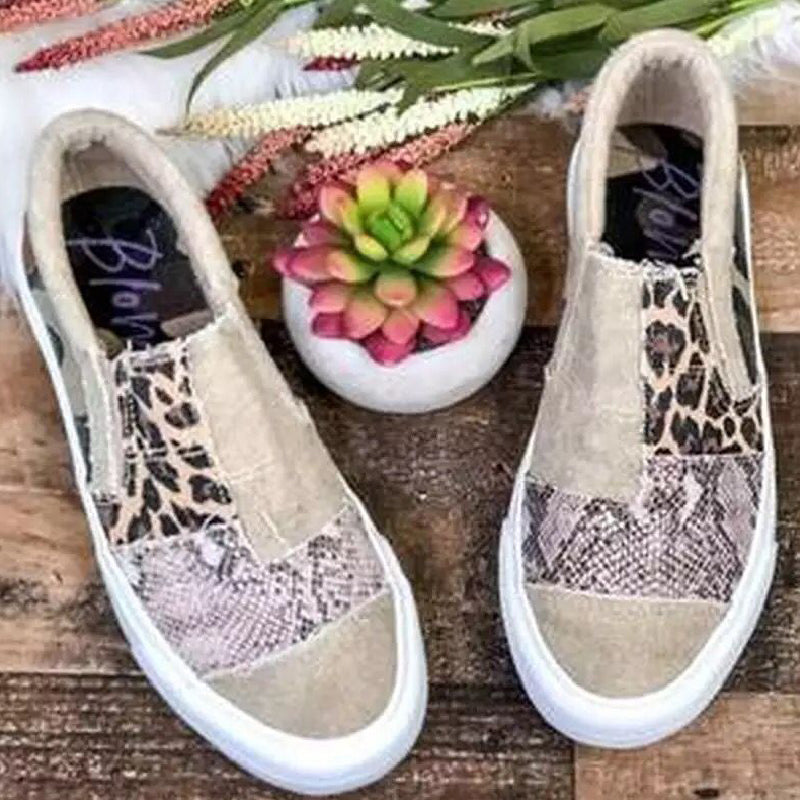 Daily Patchwork Printing Round Comfortable Out Door Flats Shoes