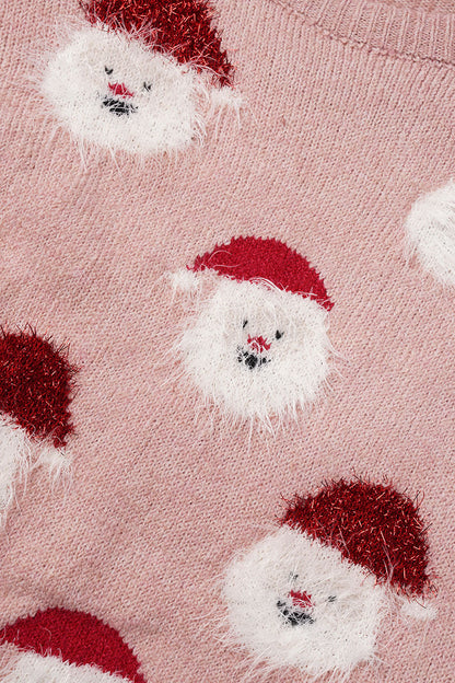 Santa Claus Patchwork O Neck Sweaters(10 Colors)