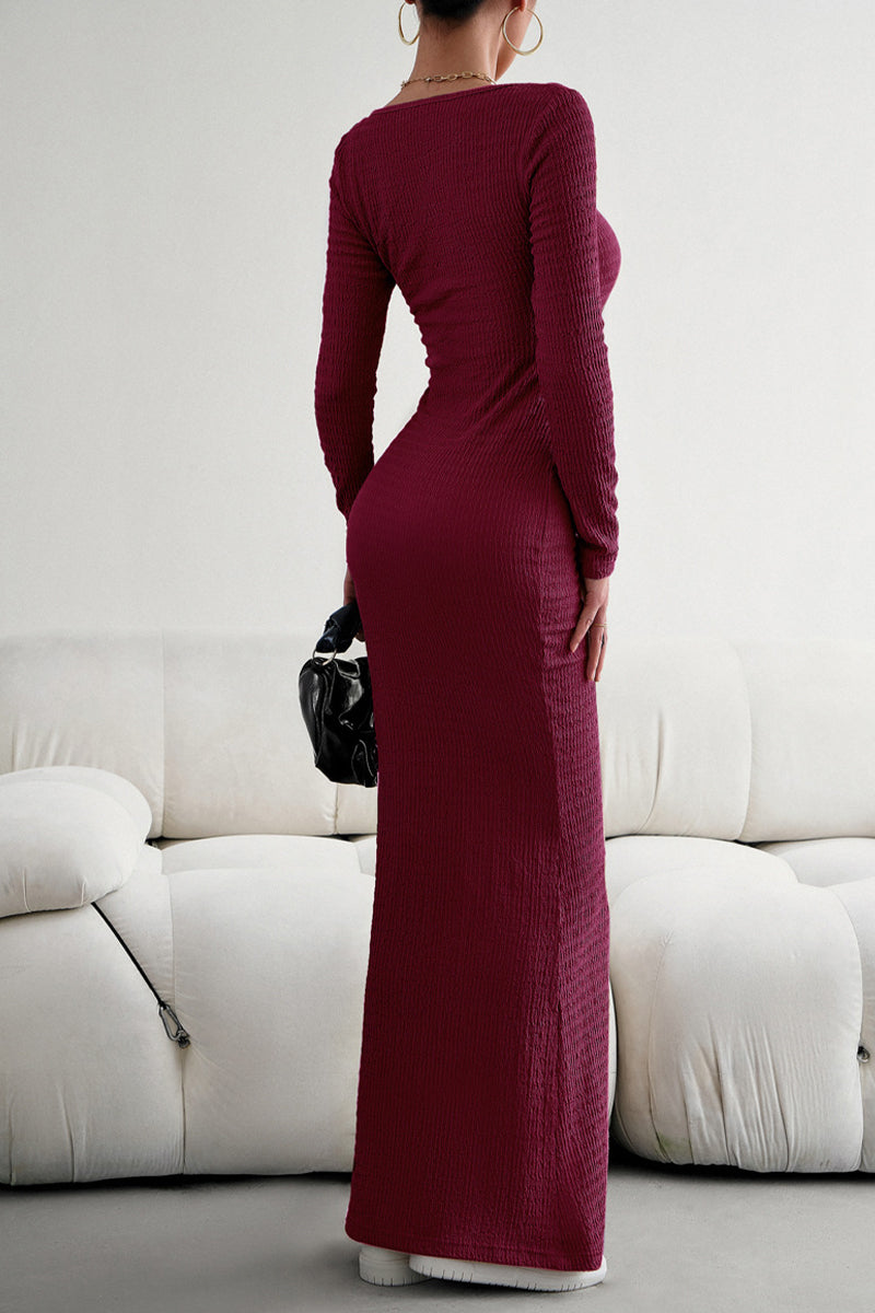 Square Collar One Step Skirt Dresses