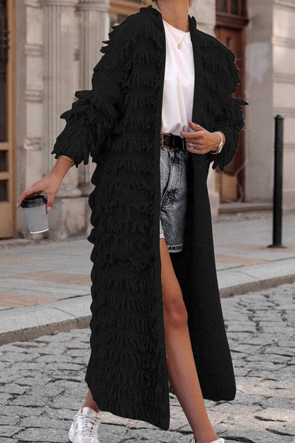 Sweet Tassel Patchwork Cardigan Collar Outerwear Ye9860