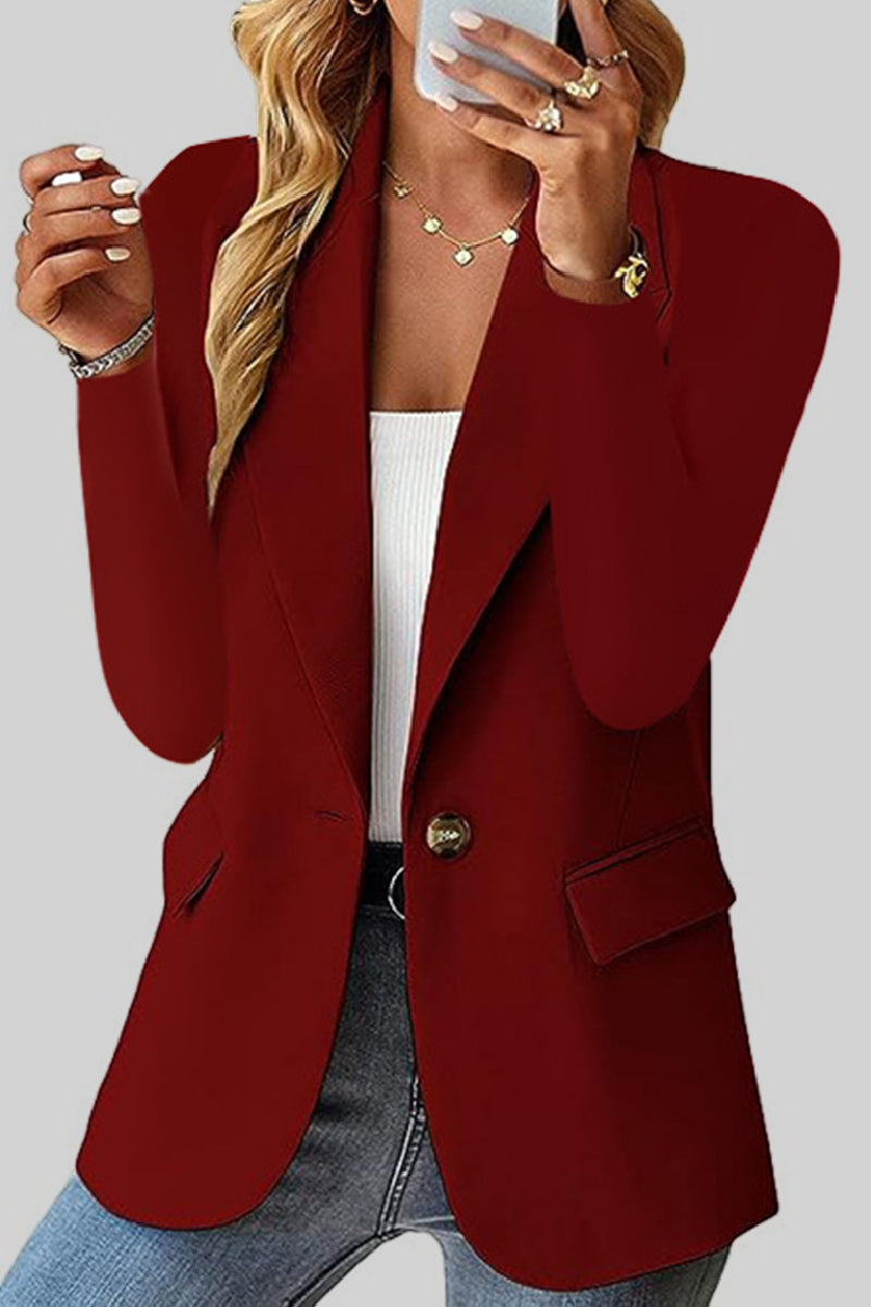 Cardigan Turn-back Collar Outerwear Ye9856