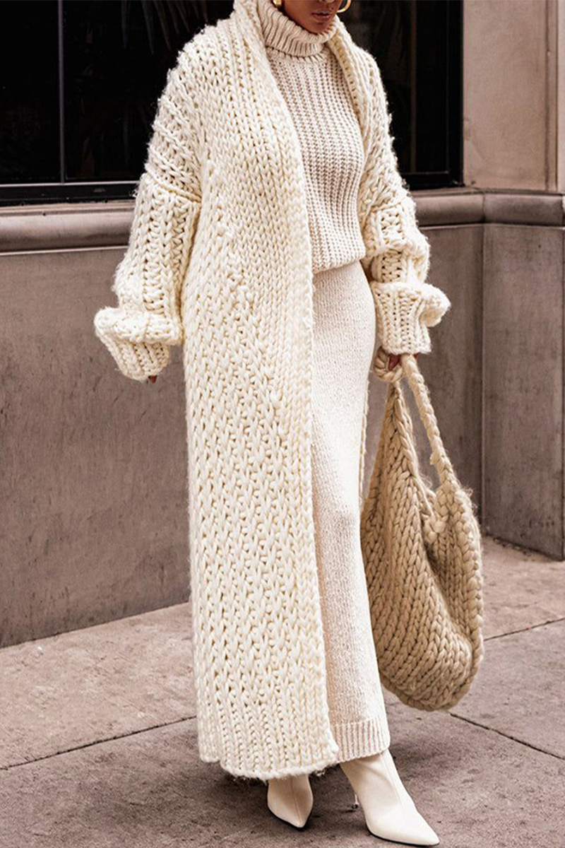 Weave Cardigan Collar Outerwear