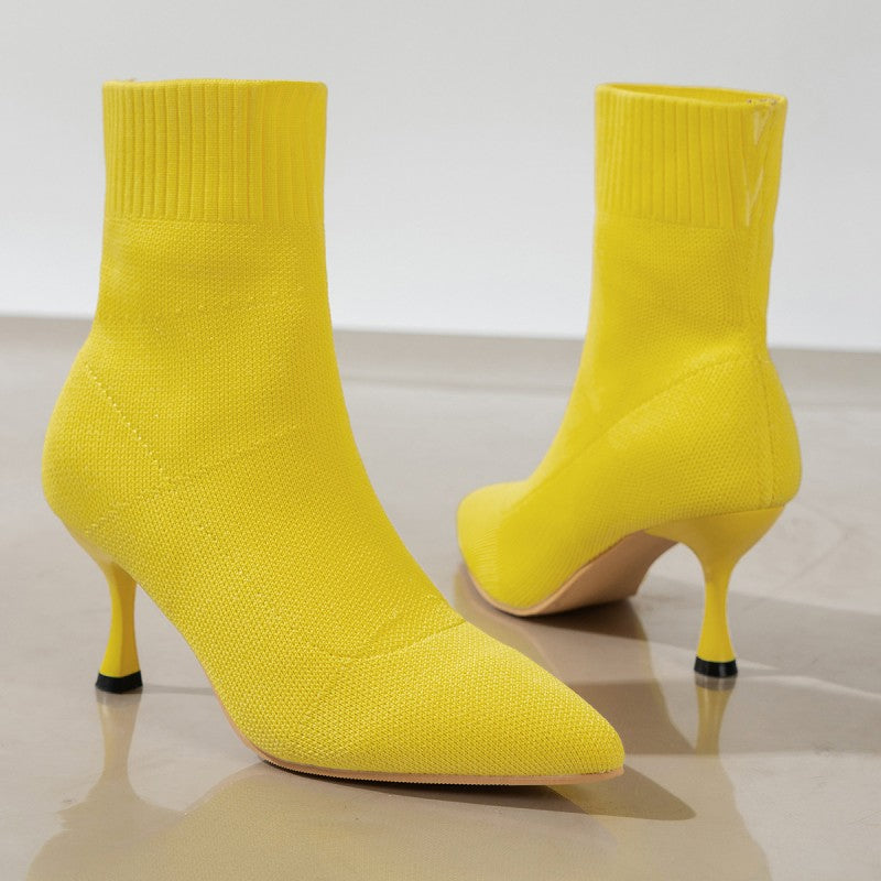 Patchwork Color Pointed Out Door Shoes Gj0050