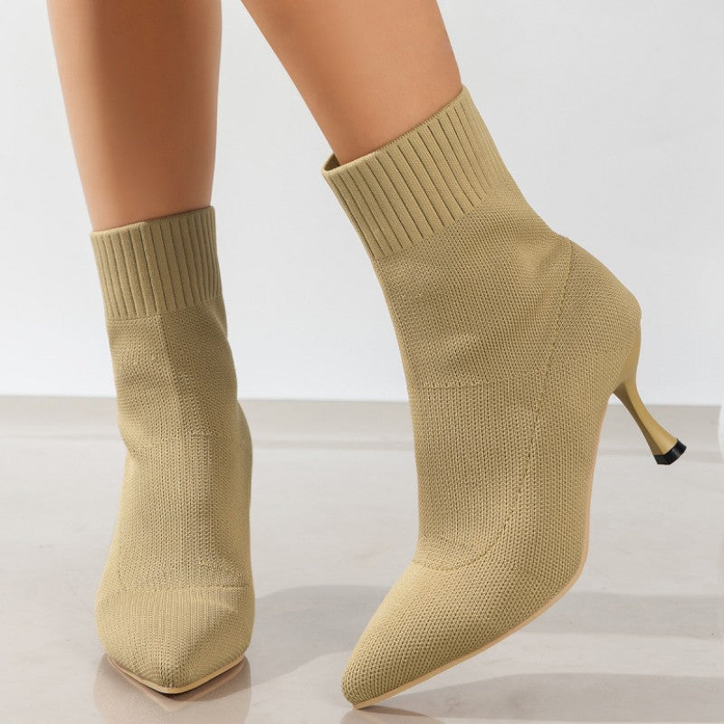 Patchwork Color Pointed Out Door Shoes Gj0050