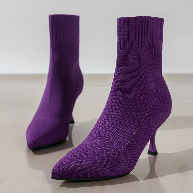 Patchwork Color Pointed Out Door Shoes Gj0050