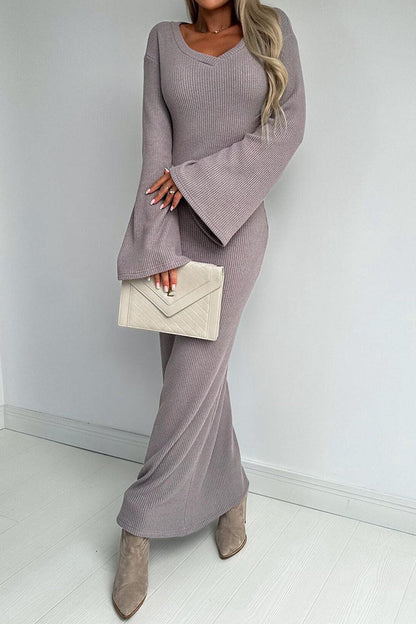 V Neck One Step Skirt Dresses(3 Colors)
