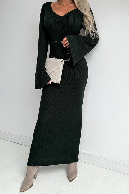 V Neck One Step Skirt Dresses(3 Colors)