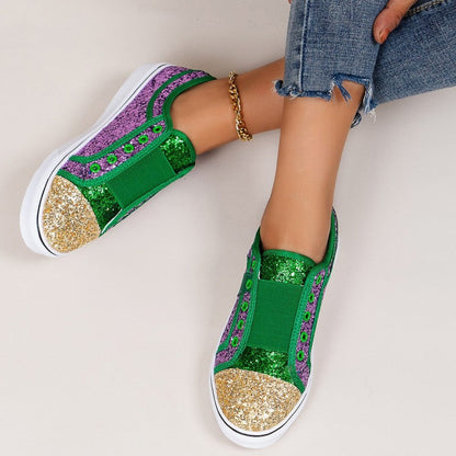 Patchwork Contrast Round Comfortable Out Door Flats Shoes