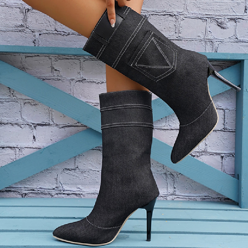 Patchwork Pointed Out Door Shoes Gj0049
