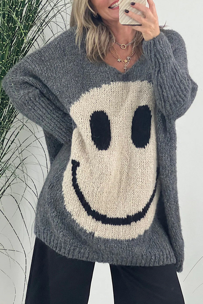 Contrast Weave V Neck Sweaters(7 Colors)