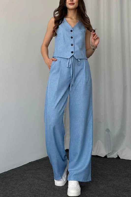 Color Vest Two-piece Set