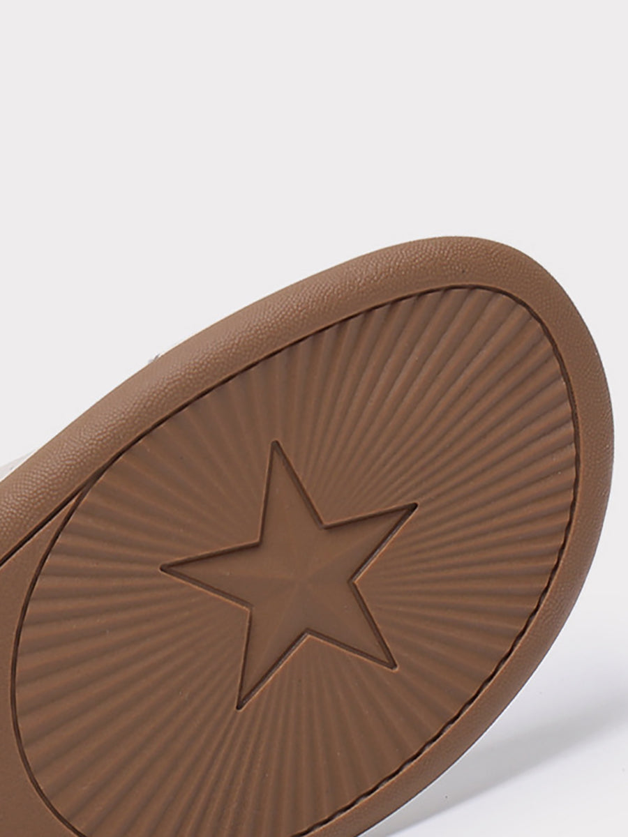 Summer Artsy Leather Cutout Flat Shoes Fg1024