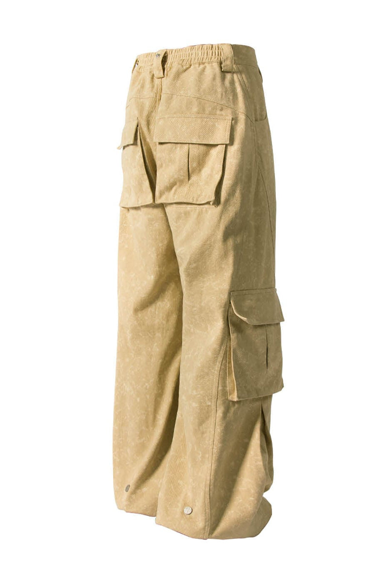 Deconstructed Khaki Cargo Pants