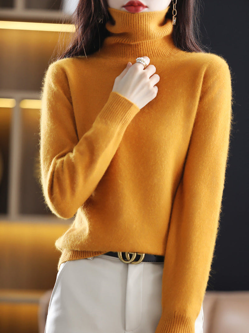 Autumn Turtleneck Soft Cashmere Sweater Ak1029