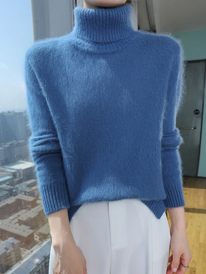 Autumn Turtleneck Soft Wool Sweater Ba1038