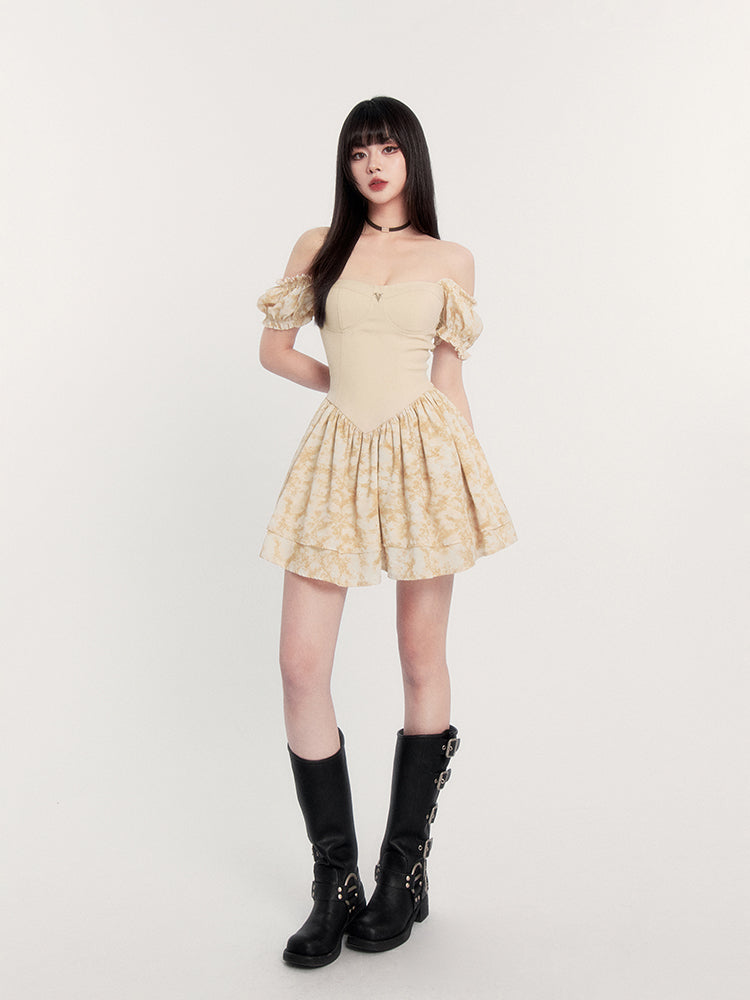 Puff Sleeve Mini Dress