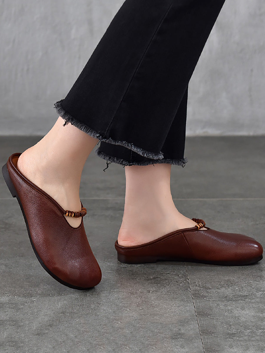 Summer Leather Soft Sandals