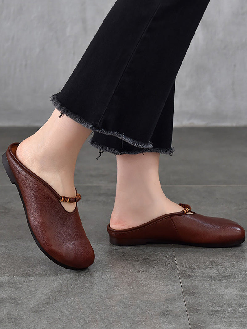 Summer Leather Soft Sandals