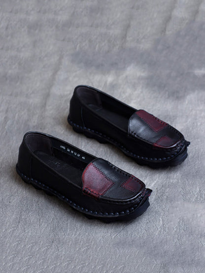 Summer Spliced Leather Shoes Pp1032