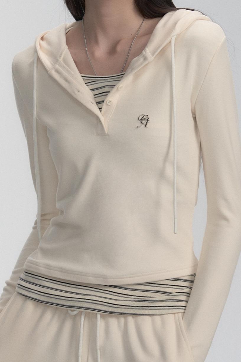 Hooded Long Sleeve Top and Pants Set-up