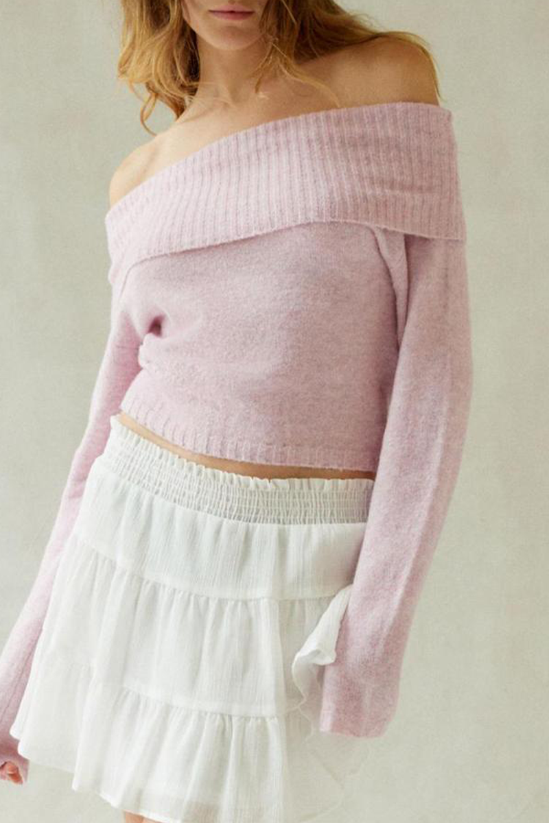 Backless Off the Shoulder Sweaters(5 Colors)