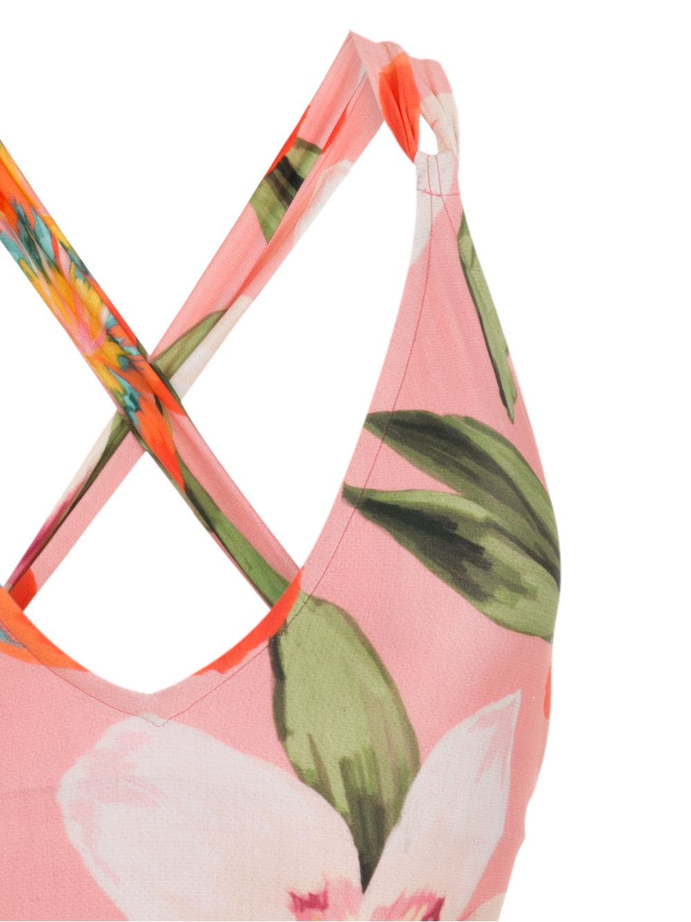 Print One Piece Swimsuit and Skirt