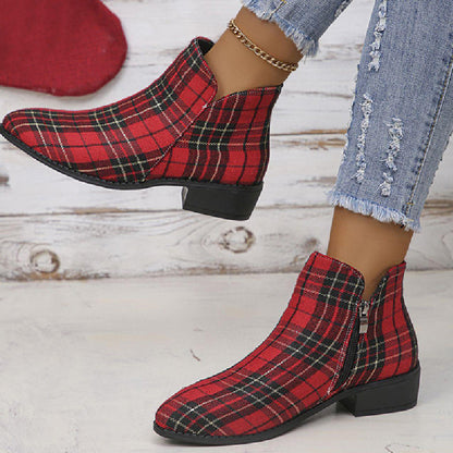 Patchwork Pointed Out Door Shoes (heel Height 1.57in)