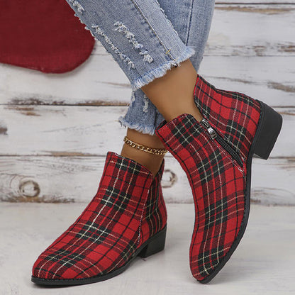 Patchwork Pointed Out Door Shoes (heel Height 1.57in)
