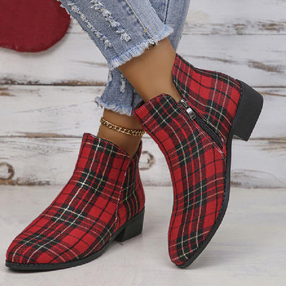 Patchwork Pointed Out Door Shoes (heel Height 1.57in)