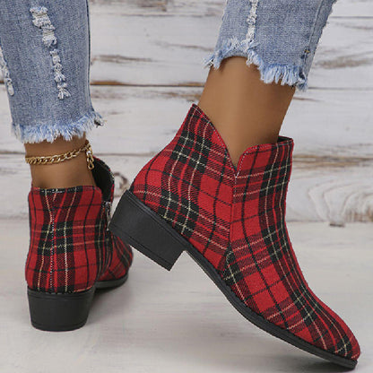Patchwork Pointed Out Door Shoes (heel Height 1.57in)