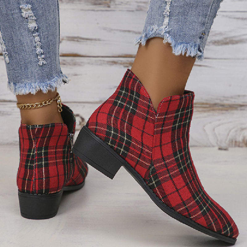 Patchwork Pointed Out Door Shoes (heel Height 1.57in)