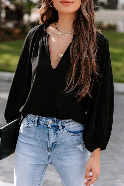 Simplicity V Neck Blouses(3 Colors)