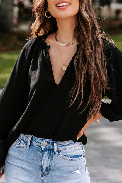 Simplicity V Neck Blouses(3 Colors)