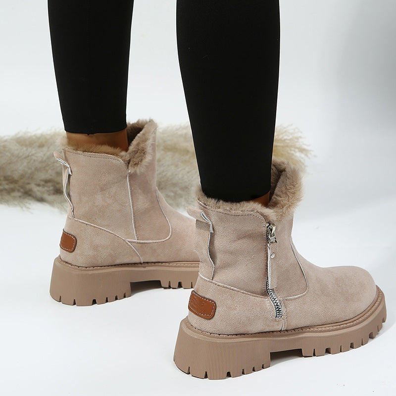 Patchwork Round Keep Warm Comfortable Shoes