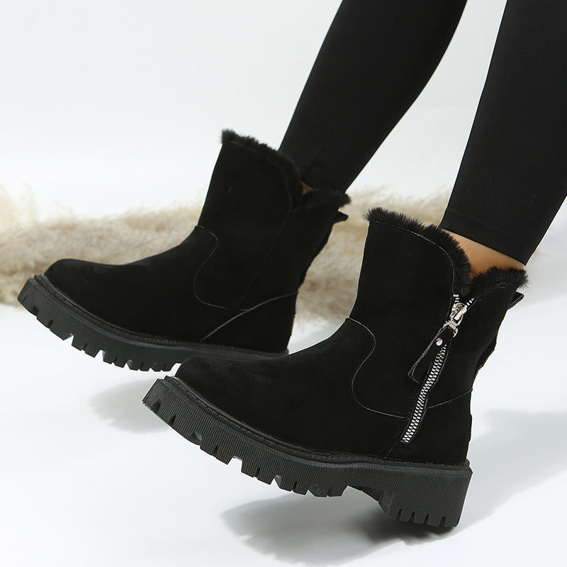Patchwork Round Keep Warm Comfortable Shoes
