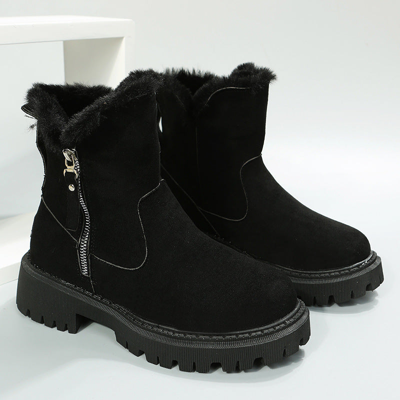 Patchwork Round Keep Warm Comfortable Shoes
