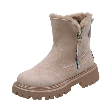 Patchwork Round Keep Warm Comfortable Shoes