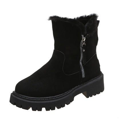 Patchwork Round Keep Warm Comfortable Shoes