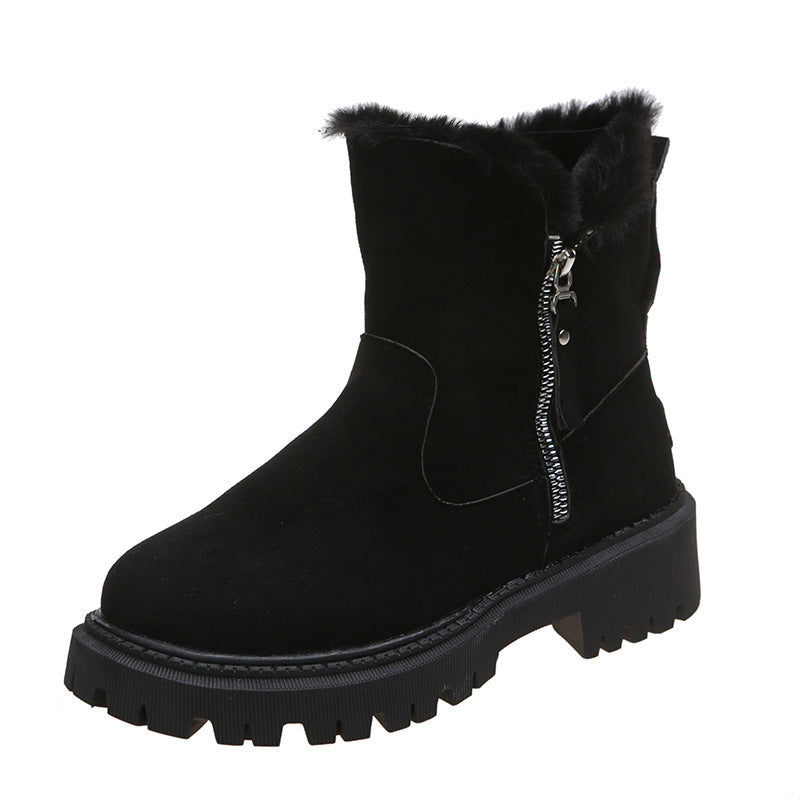 Patchwork Round Keep Warm Comfortable Shoes