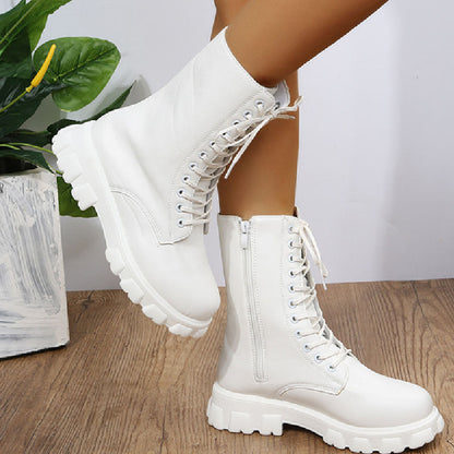 Patchwork Frenulum Round Keep Warm Comfortable Out Door Shoes