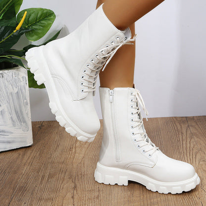 Patchwork Frenulum Round Keep Warm Comfortable Out Door Shoes