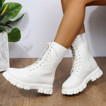 Patchwork Frenulum Round Keep Warm Comfortable Out Door Shoes