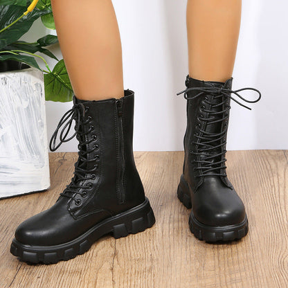 Patchwork Frenulum Round Keep Warm Comfortable Out Door Shoes